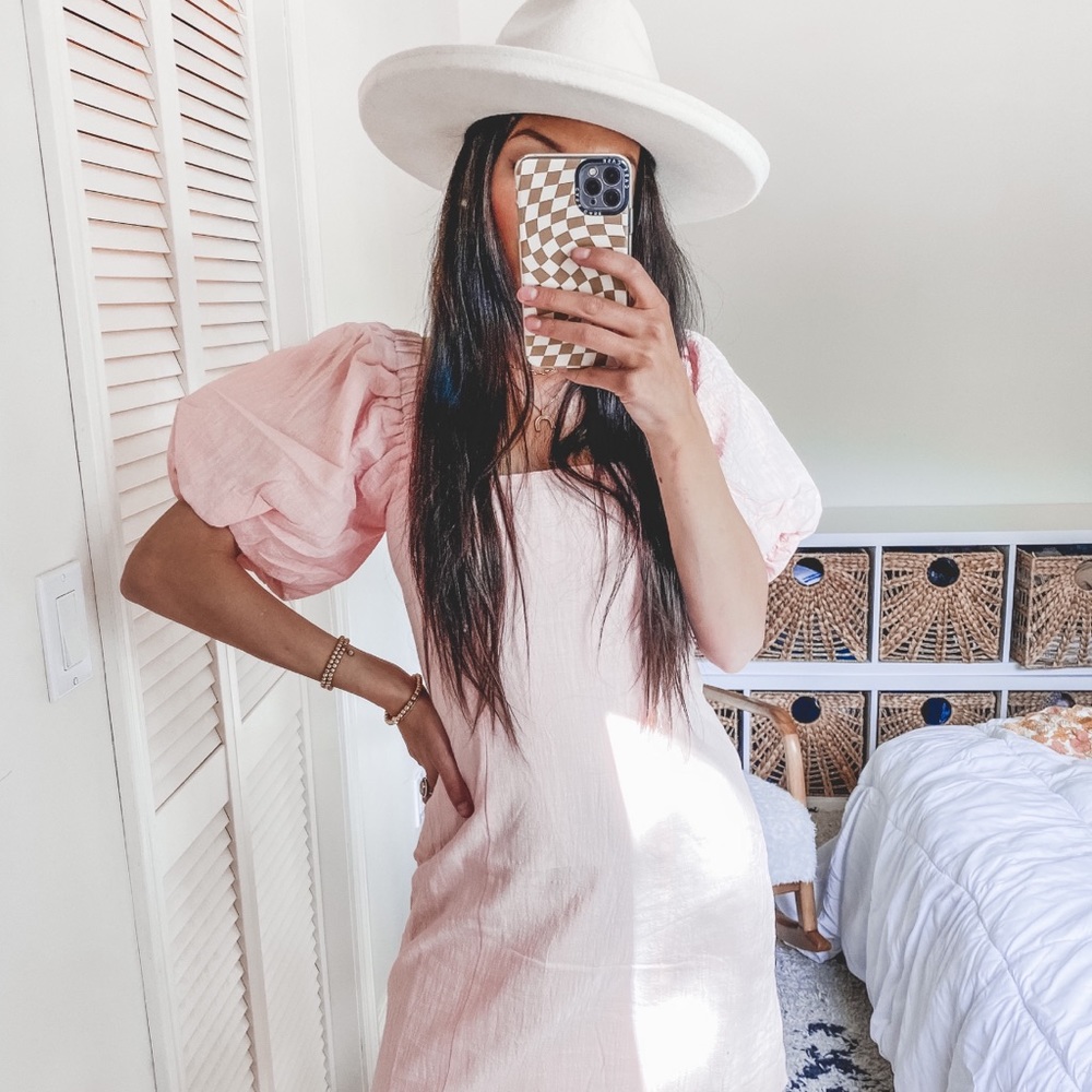 Baby pink dress